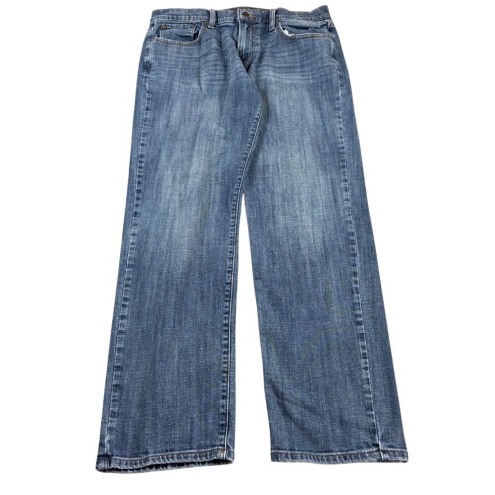 Lucky Brand Blue Medium Wash 221‎ Straight Leg Stretch Denim Jeans 34x32 Men's